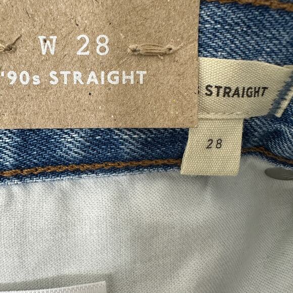 Madewell The 90s Straight Jean Revoir Wash Blue Relaxed High Rise US 28 NWT. - Picture 14 of 16
